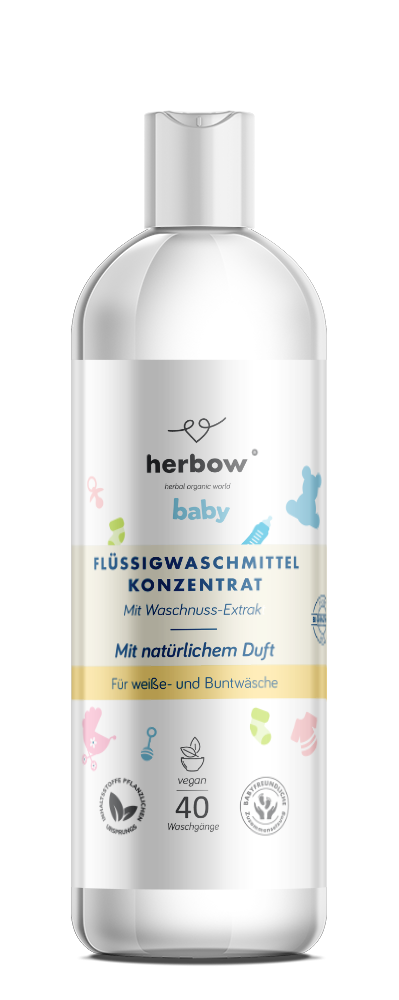 Herbow Baby<br>Tekoči detergent za barvna in bela oblačila<br>1000 ml