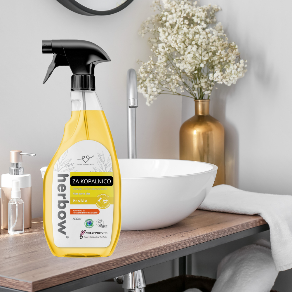 NOVO - Herbow Probiotic Čistilo za kopalnico – Citrusi, 500 ml