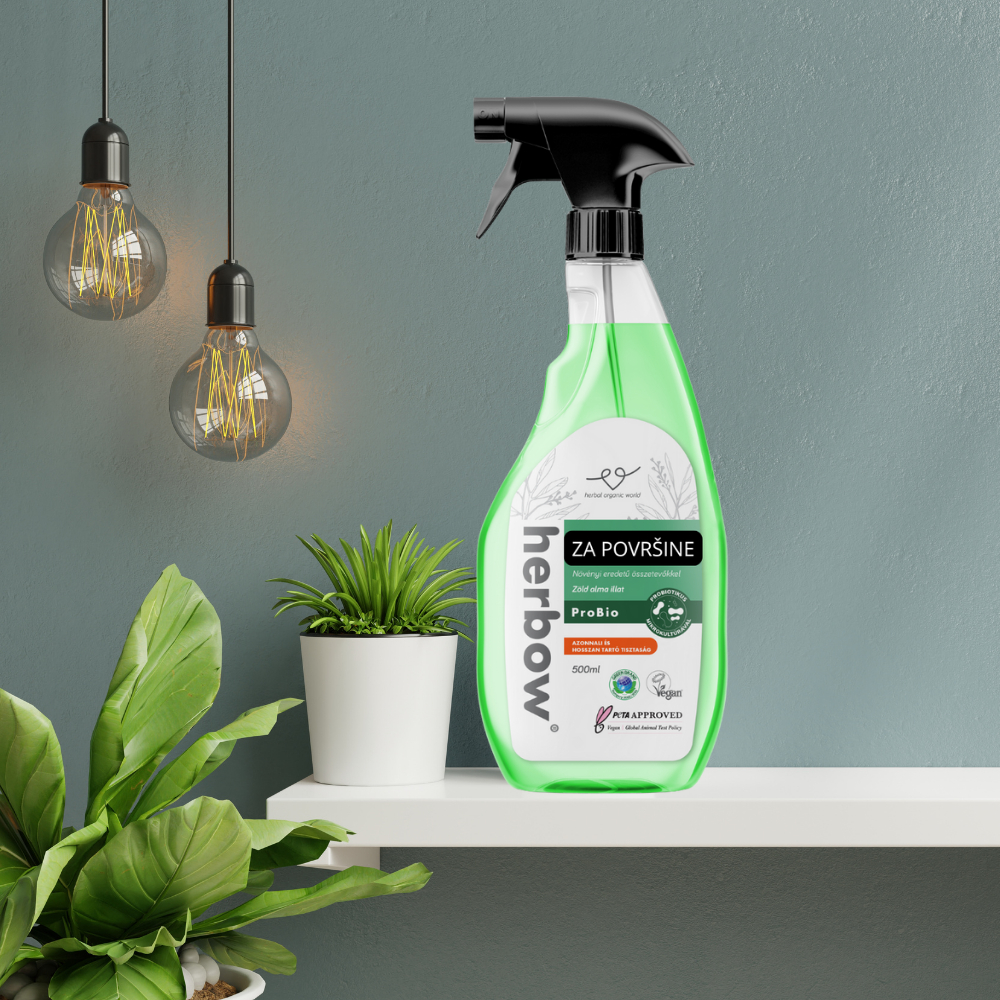 NOVO - Herbow Čistilo za površine – Probiotic Spray & Wipe, 500 ml