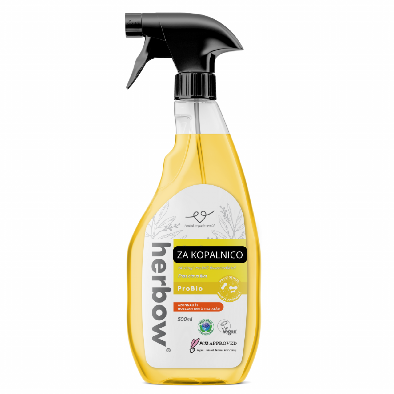 Herbow <br>Čistilo za kopalnico<br>Probiotic Spray - citrusi, 500 ml