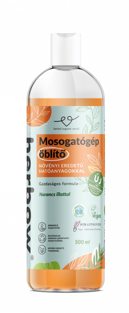 NOVO Herbow tekočina za lesk in izpiranje za pomivalni stroj <br> z vonjem pomaranče <br> 500 ml
