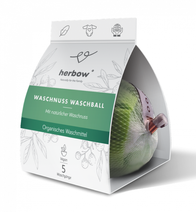 Herbow Wash Ball -  <br>Žogica s pralnimi oreščki za barvno perilo<br>1 žogica/5 pranj